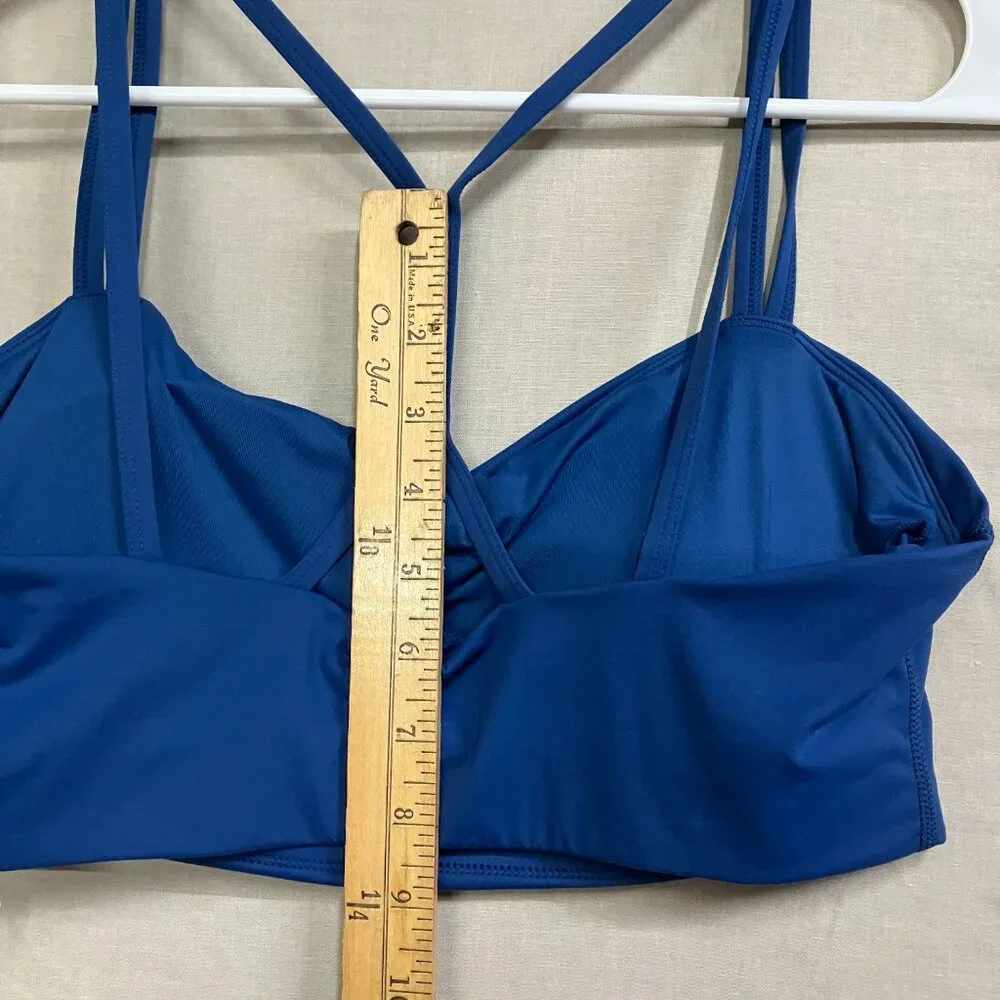 WT JoyLab Women's L Deep Sea Blue Strappy Athletic Sports Bra Removable Pads - Picture 13 of 13